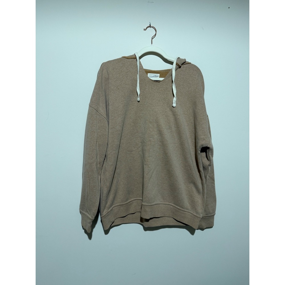 Universal Thread Womens Tan Heathered Fleece Pullover Hoodie Sweatshirt Large